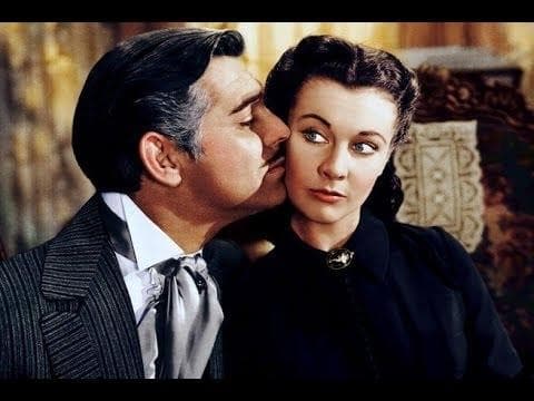 Clark Gable and Vivien Leigh no clássico de 1939